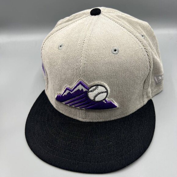 Colorado‎ Rockies Hat Men 7 5/8 Gray Black 59Fifty New Era Fitted Cap New